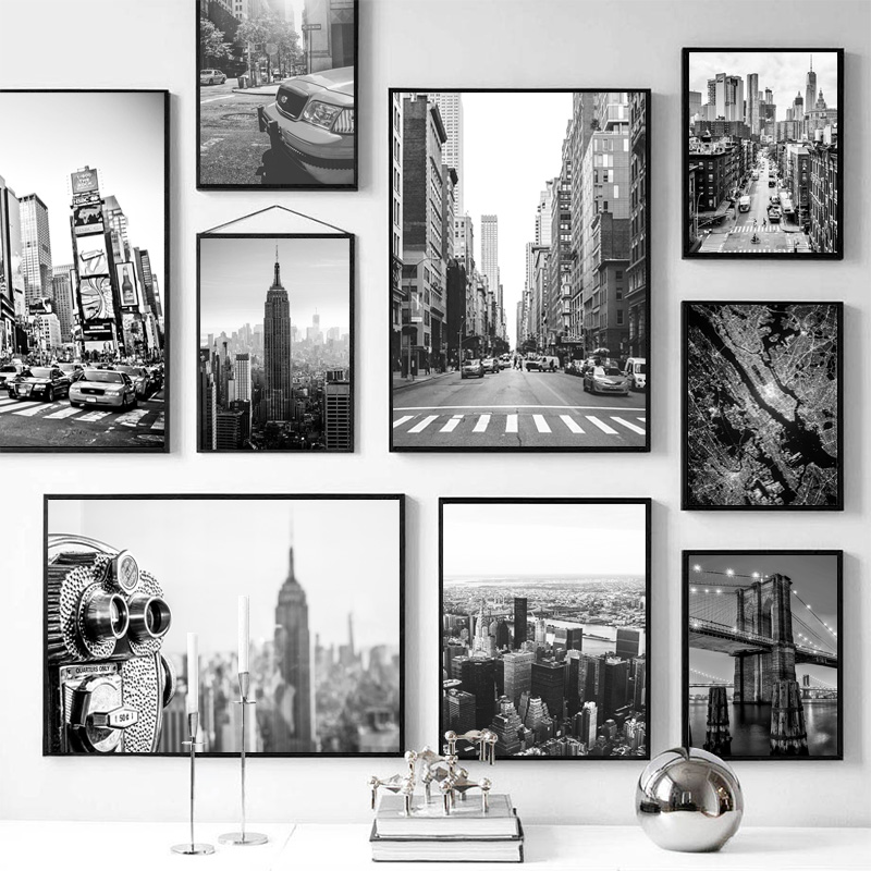 Home Decor New York - 1pc frameless Canvas painting New York