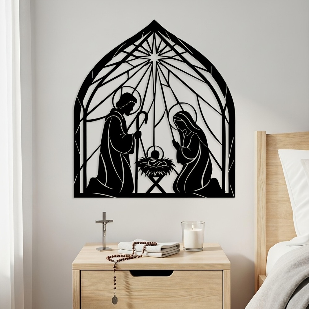 Home Decor Jesus - CIFBUY Religious Jesus Nativity Metal Wall