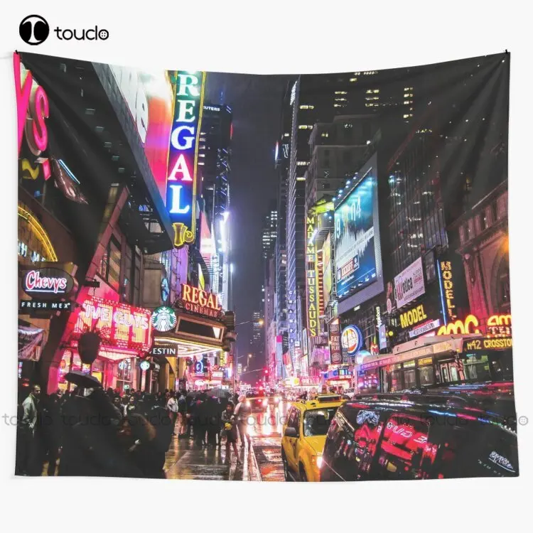 Home Decor New York - New York City Night Tapestry Tapestry