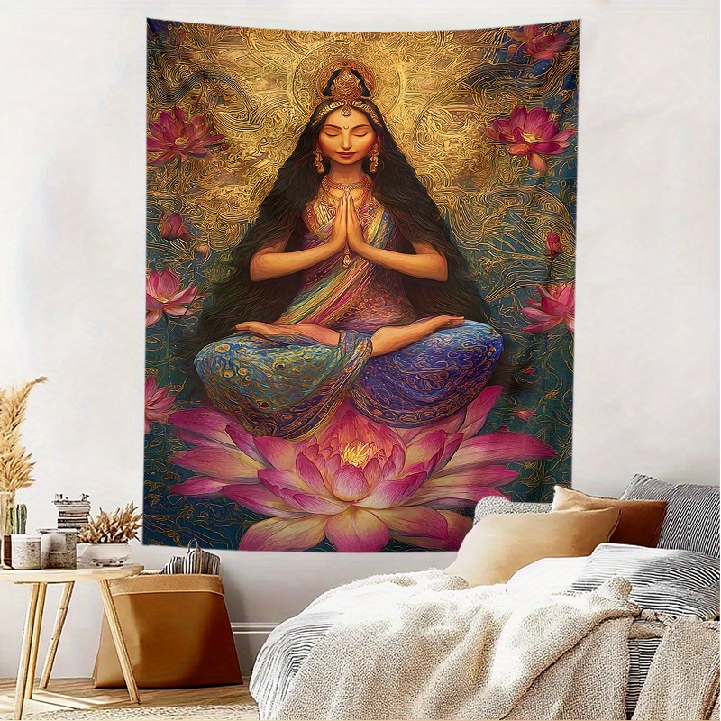 Home Decor Yoga - Bohemian Goddess Meditation Tapestry Wall Hanging