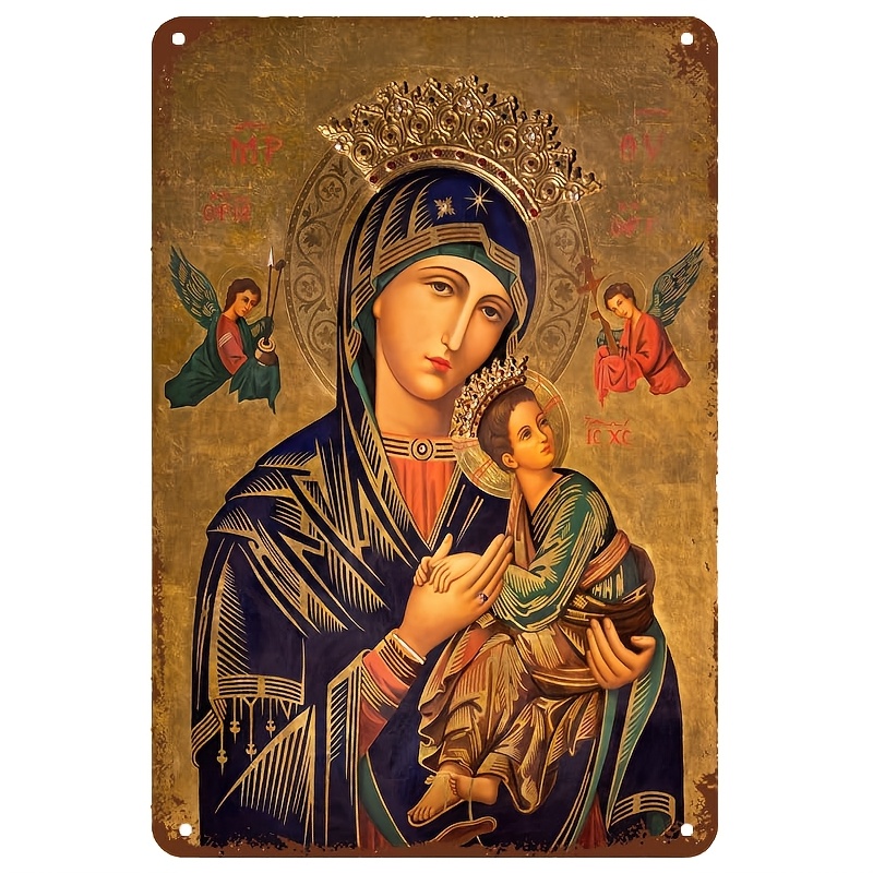 2D Vintage Metal Sign, Virgin  - đánh giá và giá Home Decor Jesus