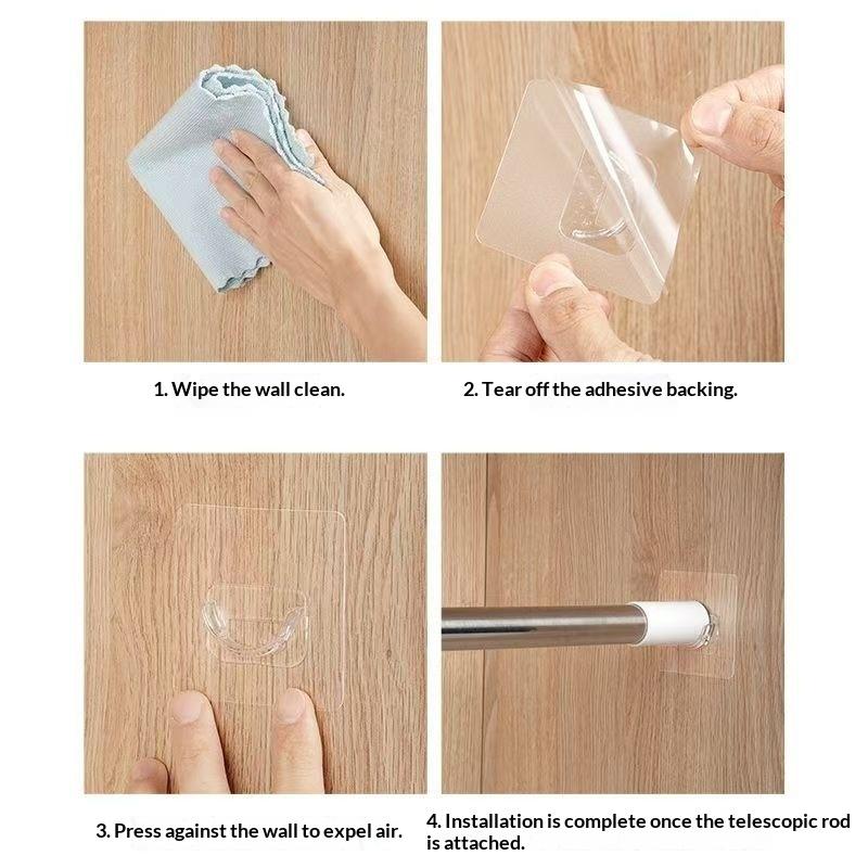 No Drill Transparent Self Adhe - đánh giá và giá Home Decor Curtain