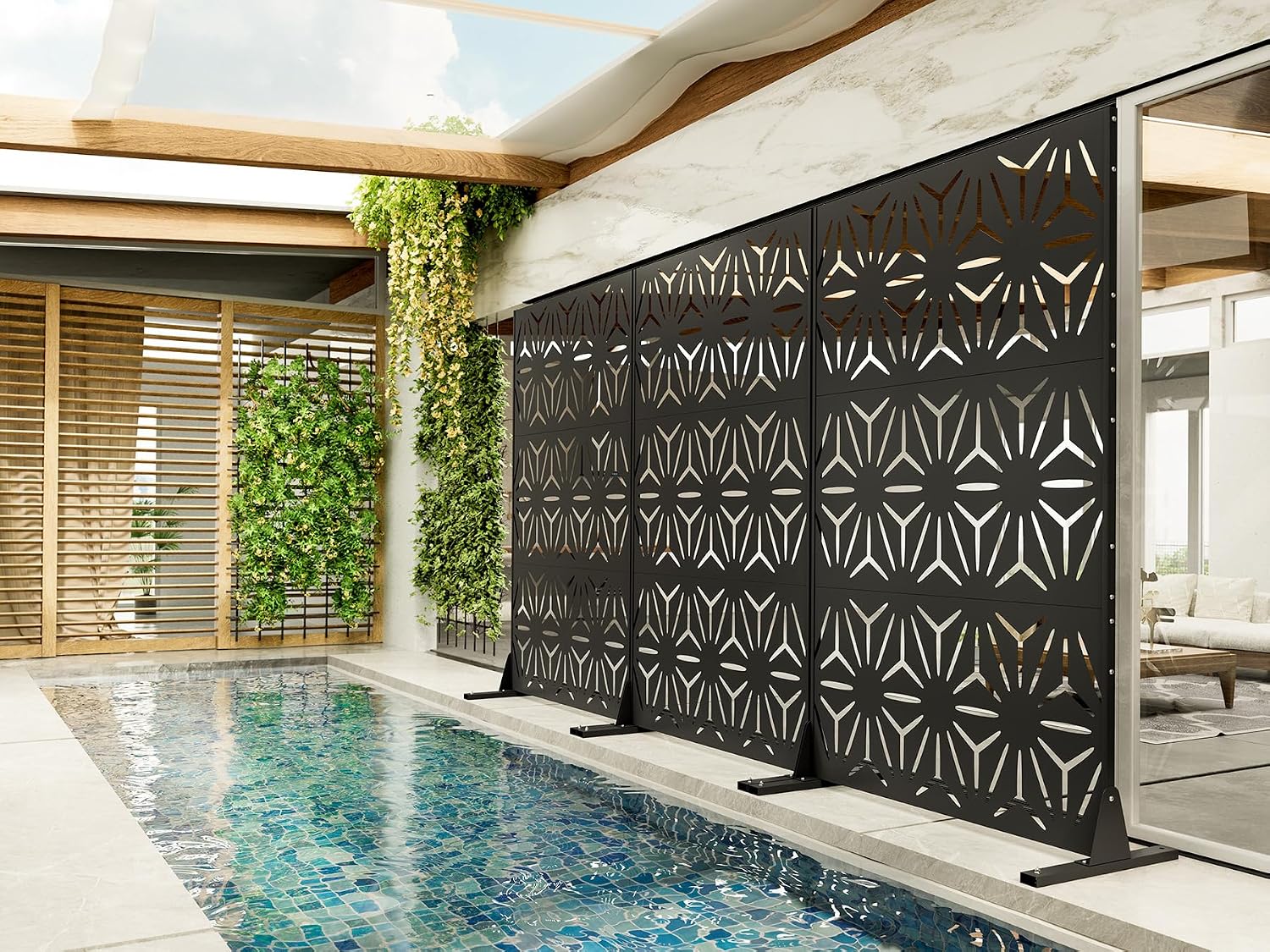Freestanding Metal Privacy Scr - đánh giá và giá H&M Home Decor