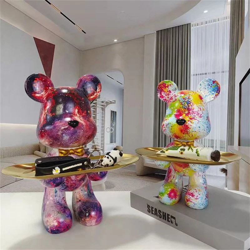 29cm Graffiti Bear Figurine Ho - đánh giá và giá Home Decor Y2K