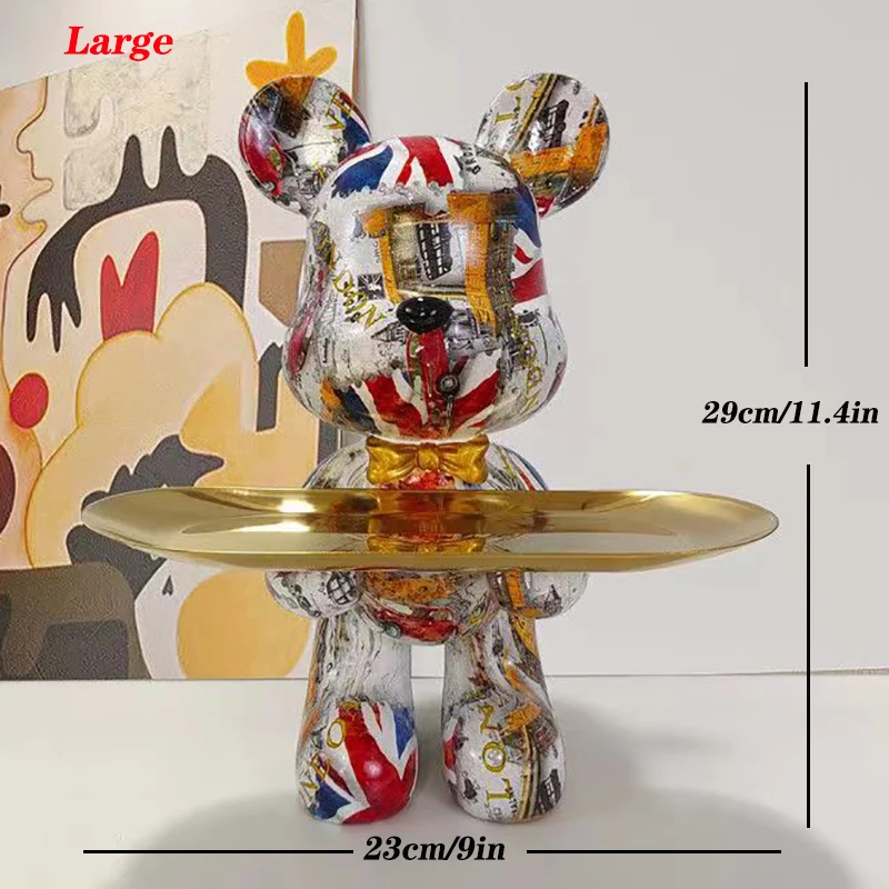 29cm Graffiti Bear Figurine Ho - đánh giá và giá Home Decor Y2K