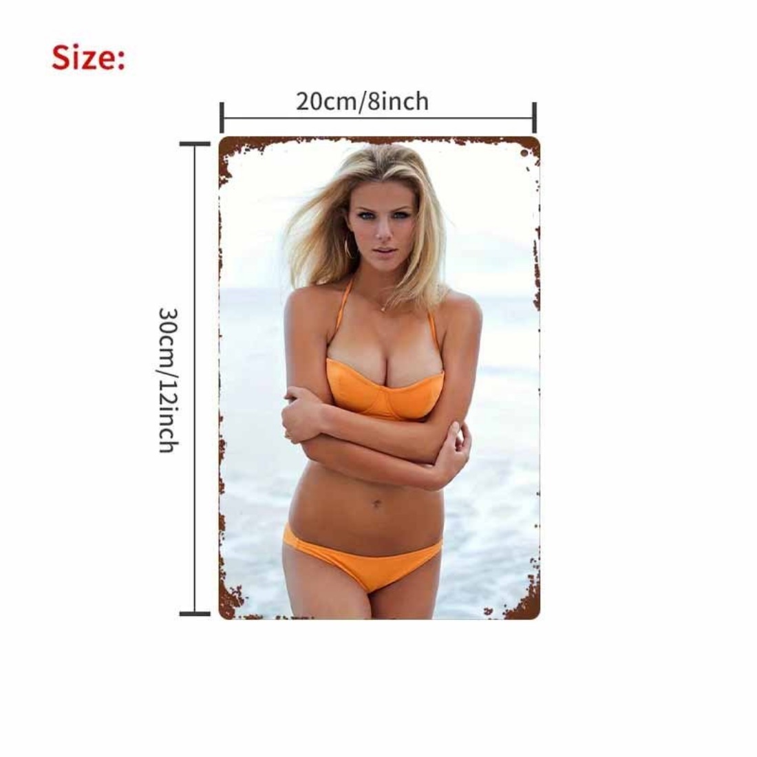 Vintage Orange Bikini Beach Gi - đánh giá và giá Home Decor Orange