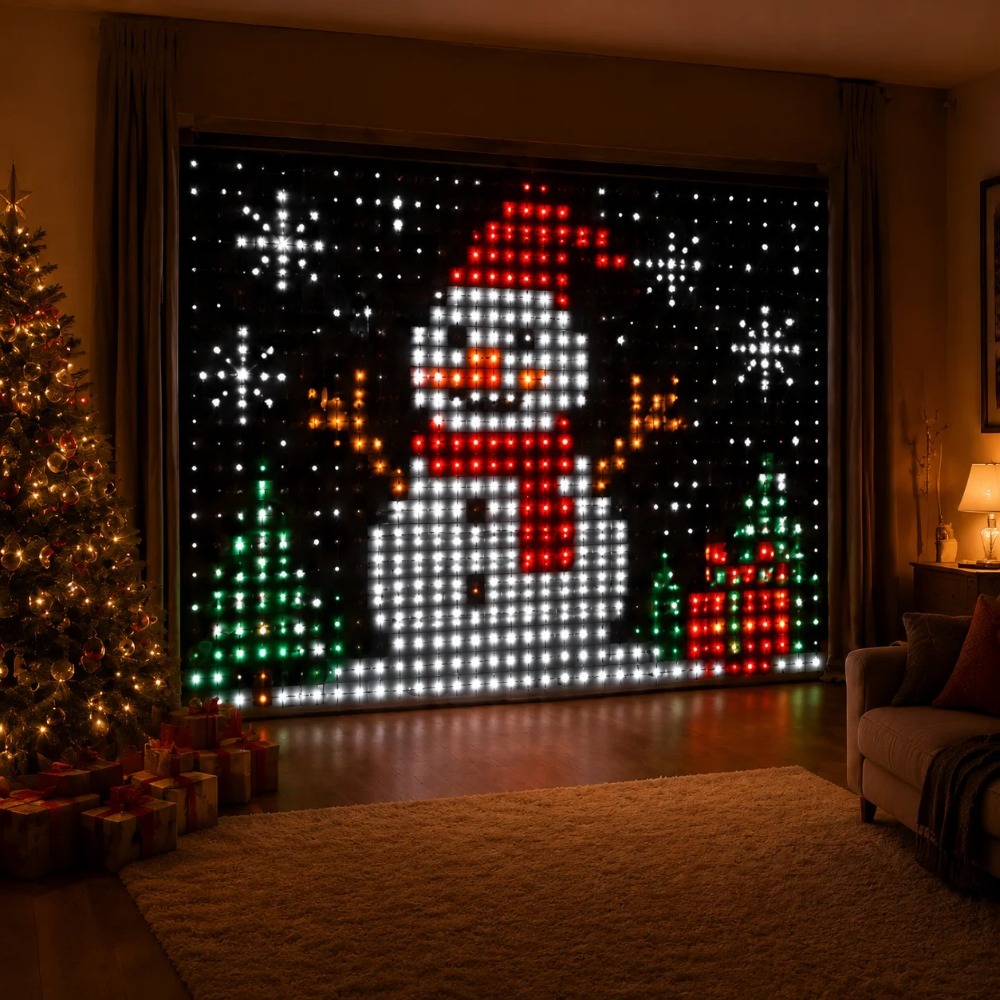 LED Pixel Curtain Lights Bluet - đánh giá và giá Home Decor Curtain
