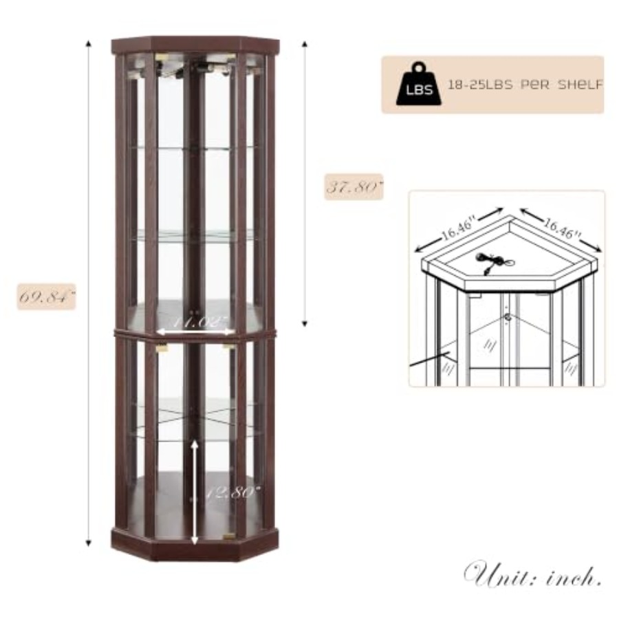 Corner curio cabinet for livin - đánh giá và giá H&M Home Decor