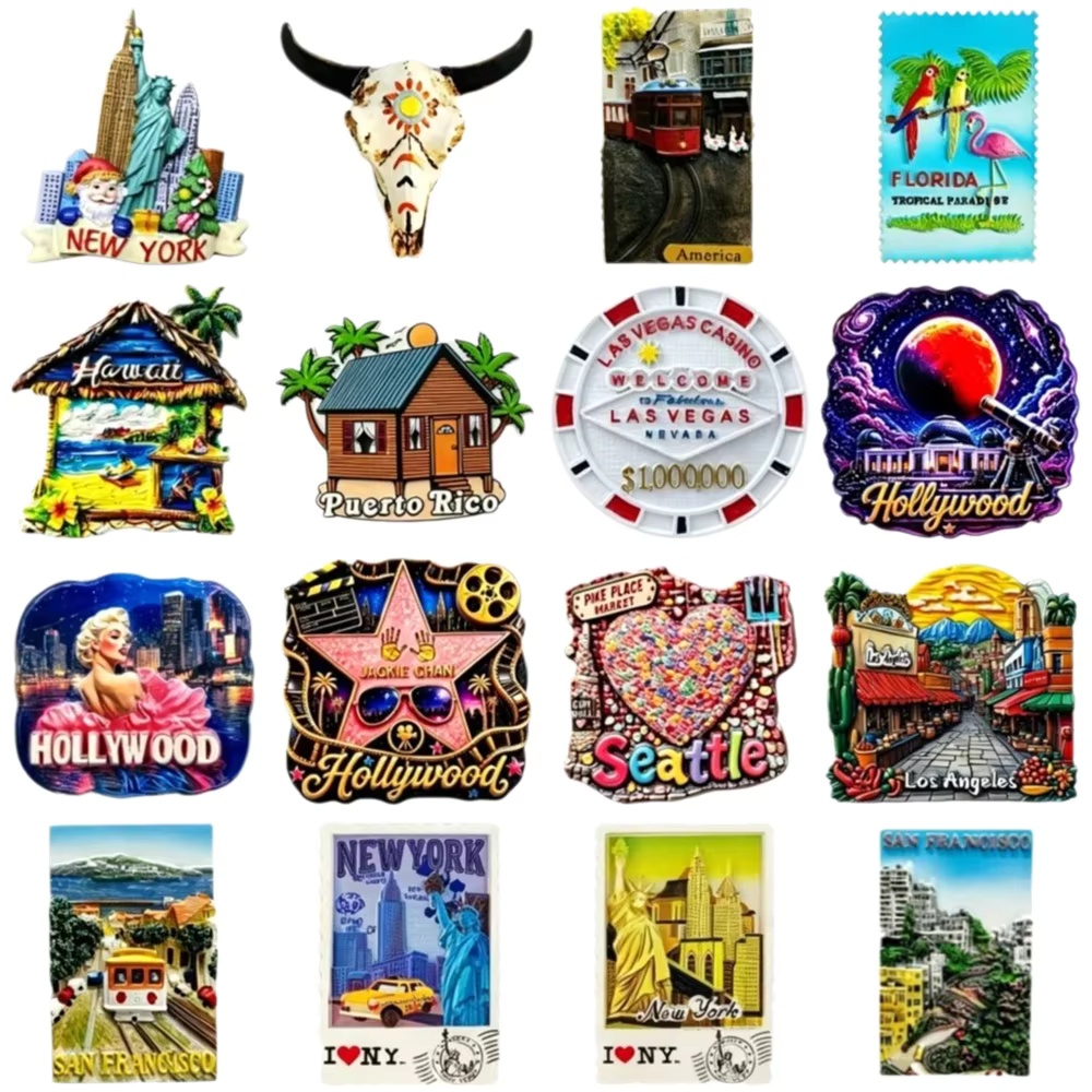 3D Resin US City Fridge Magnet - đánh giá và giá Home Decor New York
