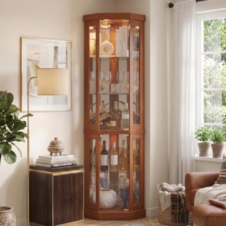 Corner curio cabinet for livin - đánh giá và giá H&M Home Decor