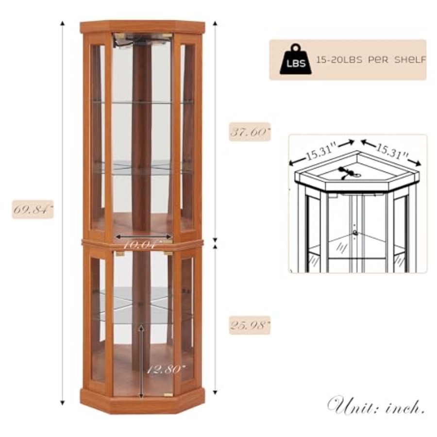 Corner curio cabinet for livin - đánh giá và giá H&M Home Decor