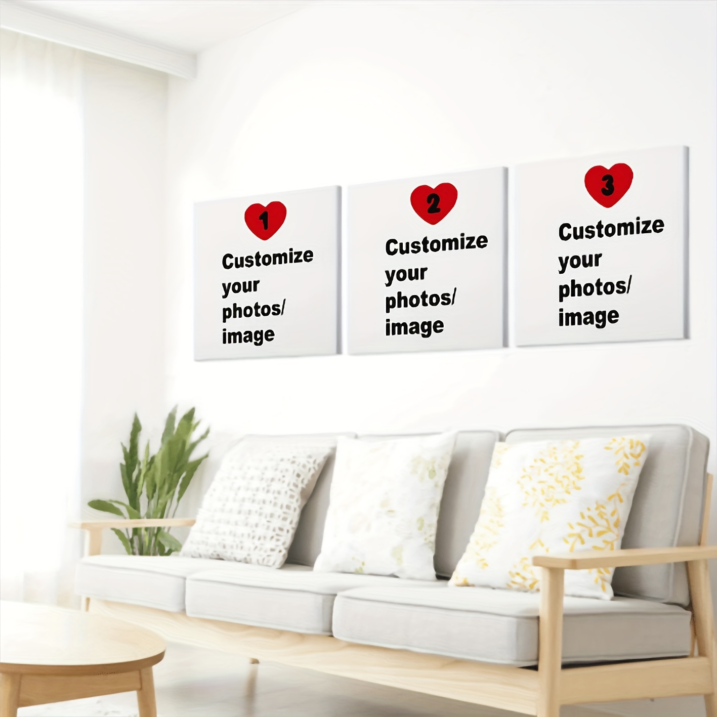 3pcs/set Custom Square Canvas  - đánh giá và giá Home Decor Foto
