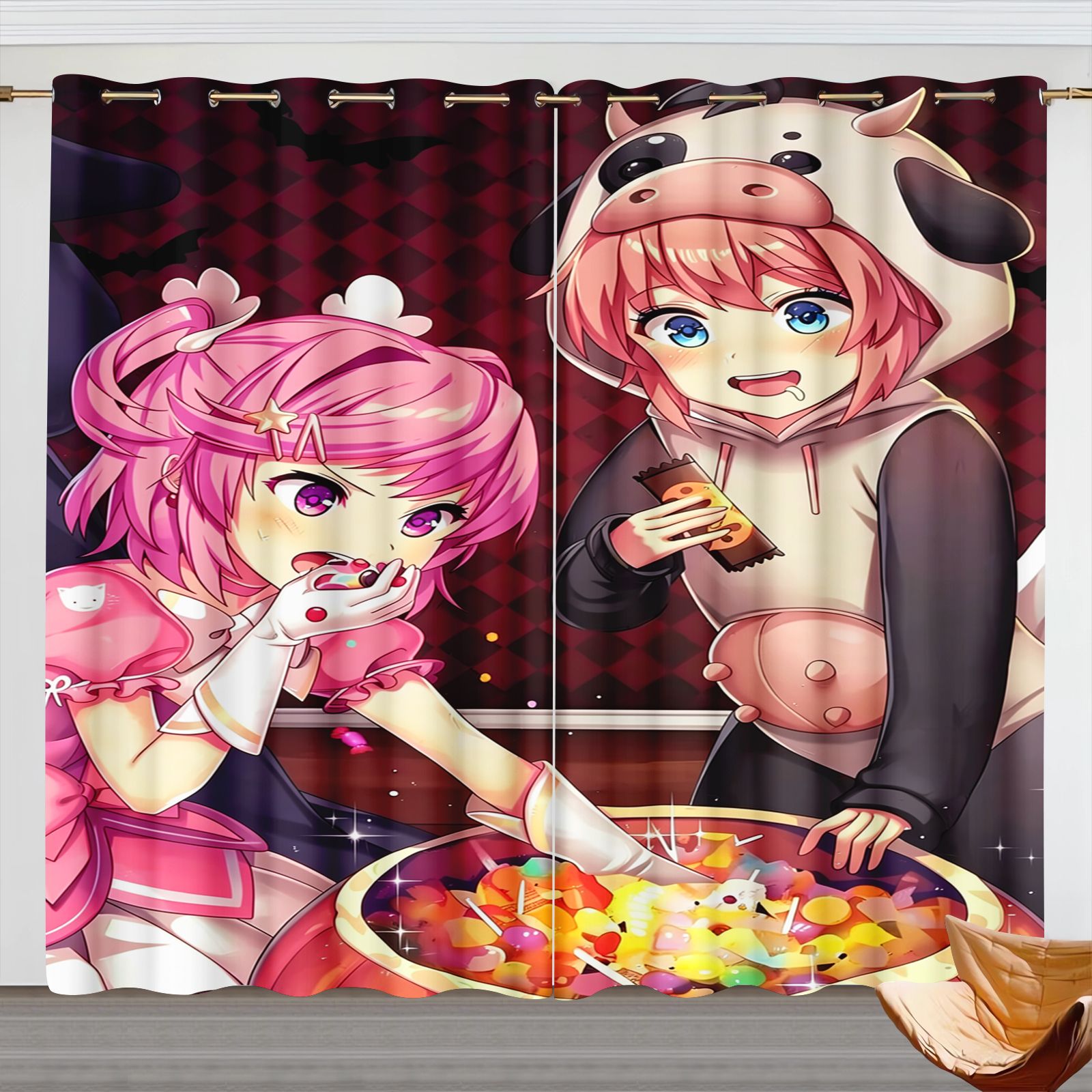 `Doki Doki Literature Club Cur - đánh giá và giá Home Decor Curtain