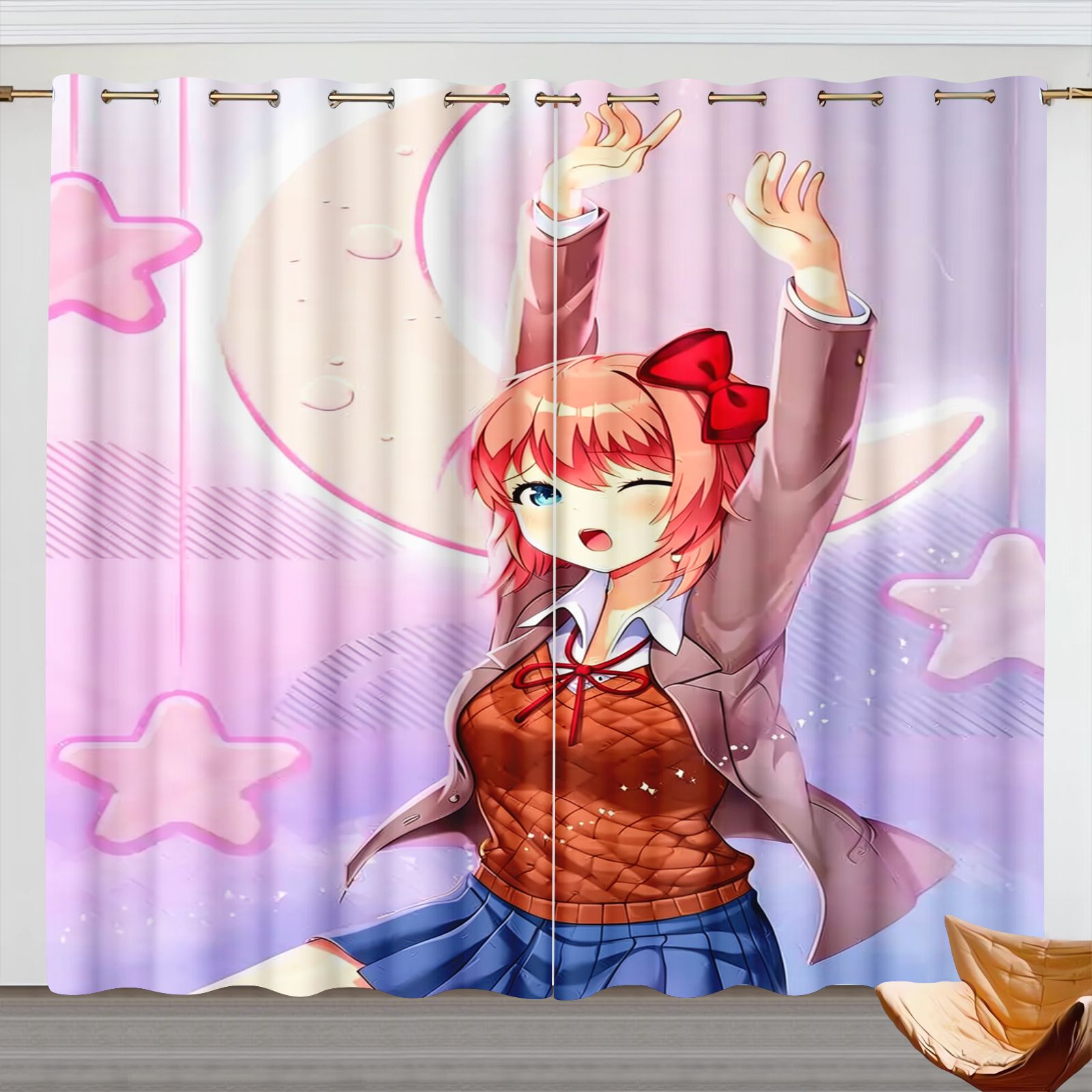 `Doki Doki Literature Club Cur - đánh giá và giá Home Decor Curtain