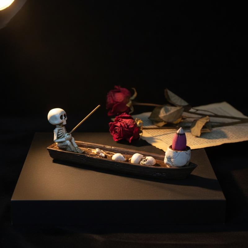 Skull Boat Incense Holder Uniq - đánh giá và giá Home Decor Yoga