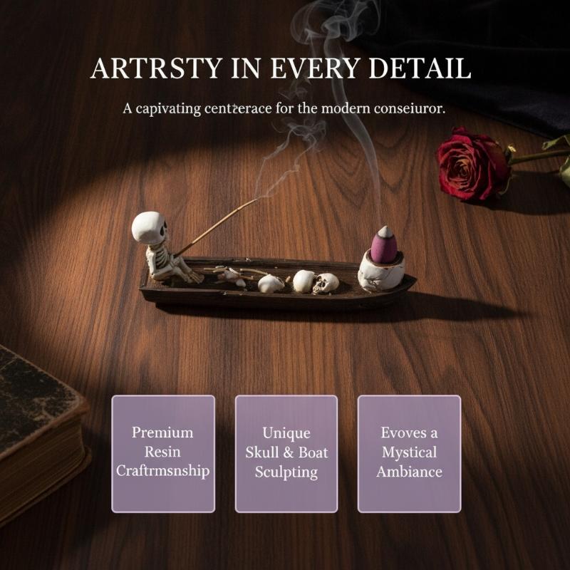 Skull Boat Incense Holder Uniq - đánh giá và giá Home Decor Yoga